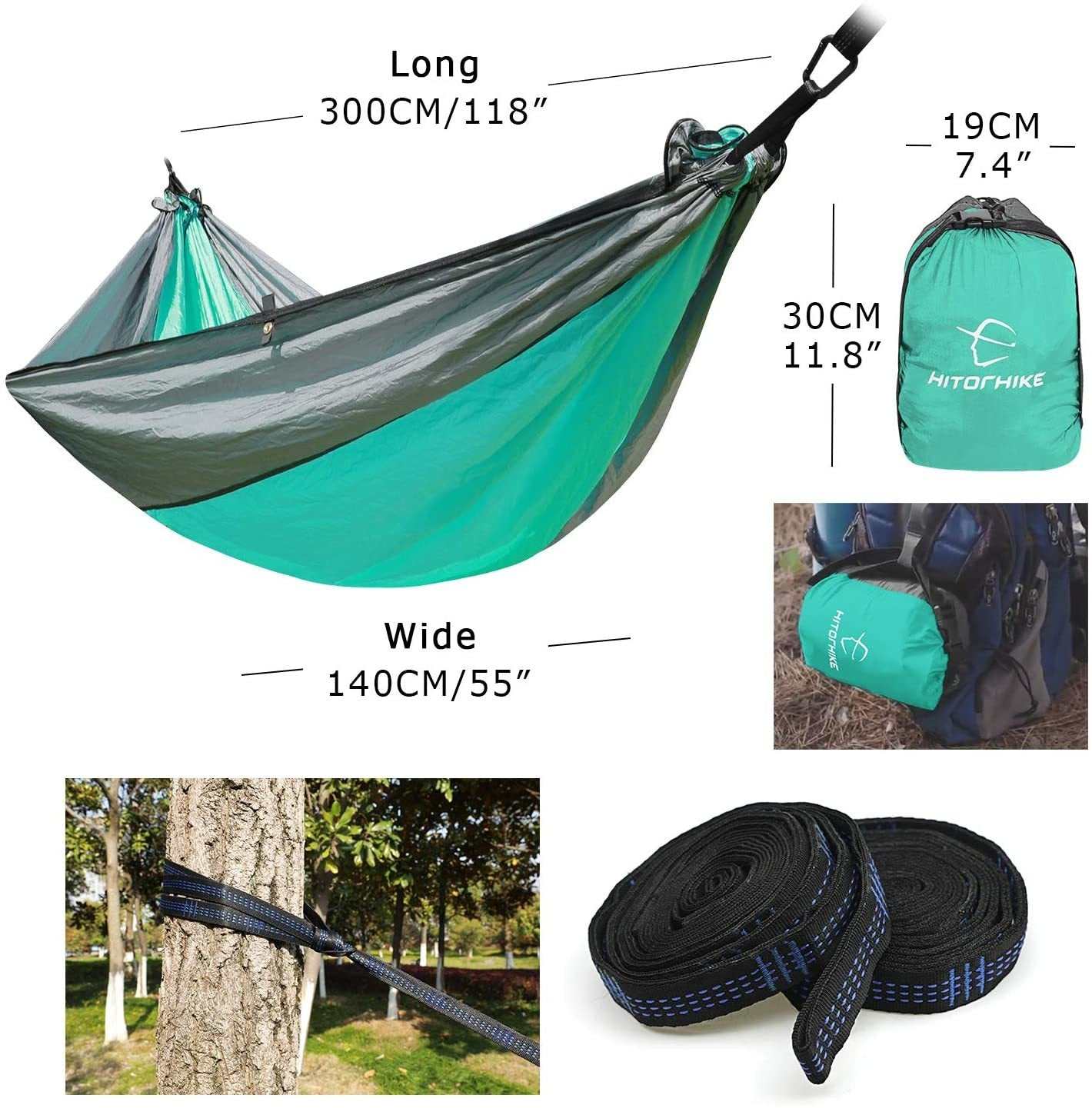 Backpacking Hammock - Portable Nylon Parachute Outdoor Double Hammock - MarketDomez