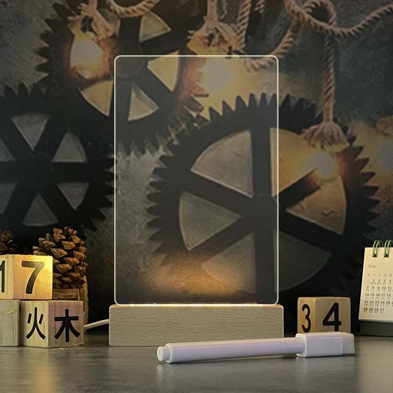 Creative Note Board - Night Light – USB Powered Message Board for Notes, Reminders & Decor - MarketDomez