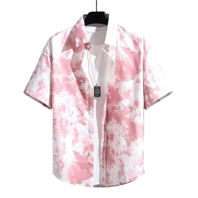 Men's Ice Silk Breathable Summer High - end Printed Shirt - MarketDomez