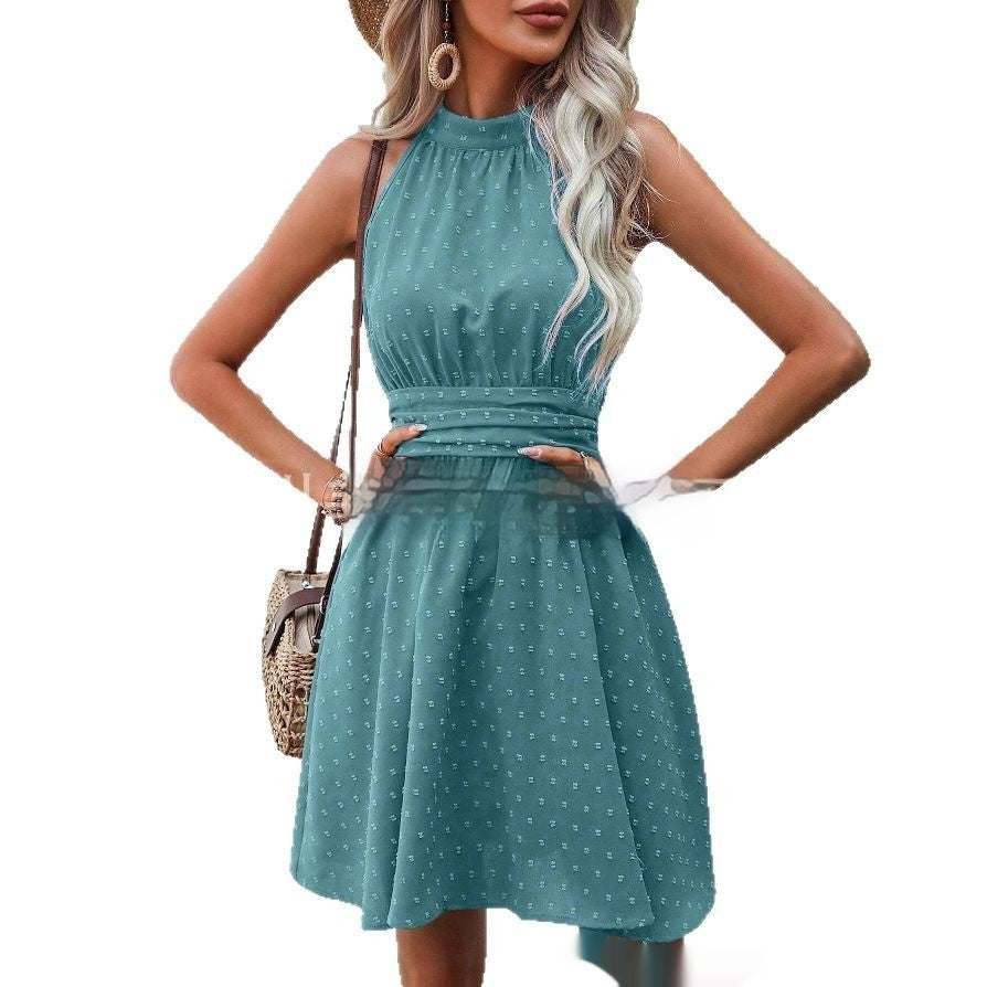 Sleeveless Split Mid - length Dress Midi Dress - MarketDomez