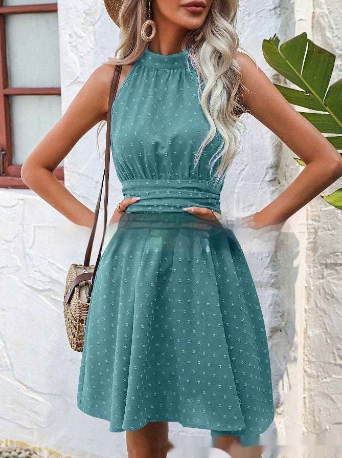 Sleeveless Split Mid - length Dress Midi Dress - MarketDomez