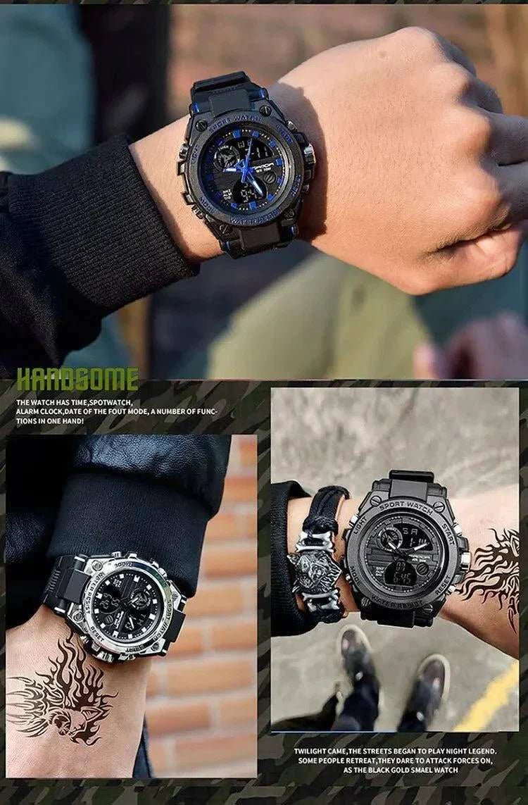 Watch SANDA Top Luxury Watches Men Military Army Waterproof - push up rack, WIFI Repeater, Smart Watch GPS, christmas ornament ball, pet hair cleaner brush, 3m double sided tape, 4-in-1 USB C Cable, automatic toothpaste dispense, Wireless Mobile Controller - MarketDomez