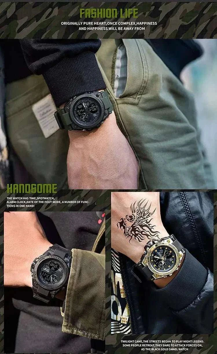Watch SANDA Top Luxury Watches Men Military Army Waterproof - push up rack, WIFI Repeater, Smart Watch GPS, christmas ornament ball, pet hair cleaner brush, 3m double sided tape, 4-in-1 USB C Cable, automatic toothpaste dispense, Wireless Mobile Controller - MarketDomez