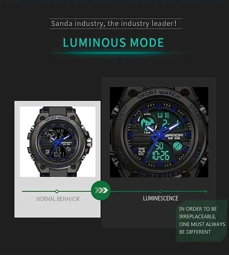 Watch SANDA Top Luxury Watches Men Military Army Waterproof - push up rack, WIFI Repeater, Smart Watch GPS, christmas ornament ball, pet hair cleaner brush, 3m double sided tape, 4-in-1 USB C Cable, automatic toothpaste dispense, Wireless Mobile Controller - MarketDomez