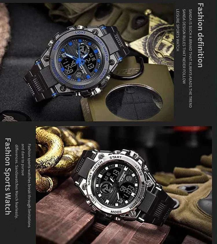 Watch SANDA Top Luxury Watches Men Military Army Waterproof - push up rack, WIFI Repeater, Smart Watch GPS, christmas ornament ball, pet hair cleaner brush, 3m double sided tape, 4-in-1 USB C Cable, automatic toothpaste dispense, Wireless Mobile Controller - MarketDomez