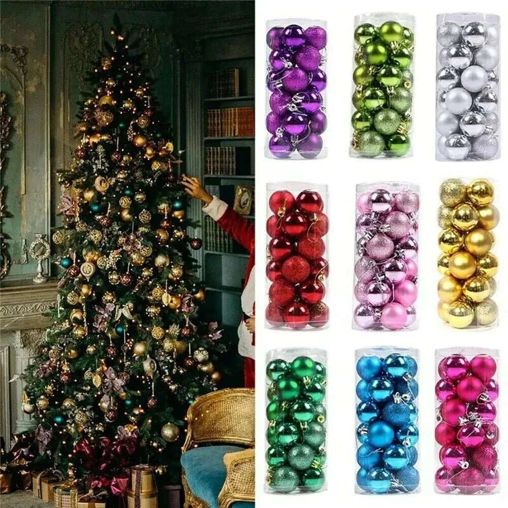 24Pcs Christmas Tree Balls Ornaments, Home Decor, 2025 Gift - push up rack, WIFI Repeater, Smart Watch GPS, christmas ornament ball, pet hair cleaner brush, 3m double sided tape, 4-in-1 USB C Cable, automatic toothpaste dispense, Wireless Mobile Controller -  MarketDomez