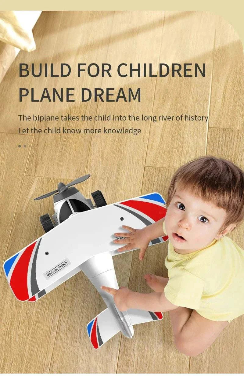 Children's toy biplane crash simulation model large Kids - push up rack, WIFI Repeater, Smart Watch GPS, christmas ornament ball, pet hair cleaner brush, 3m double sided tape, 4-in-1 USB C Cable, automatic toothpaste dispense, Wireless Mobile Controller -  MarketDomez