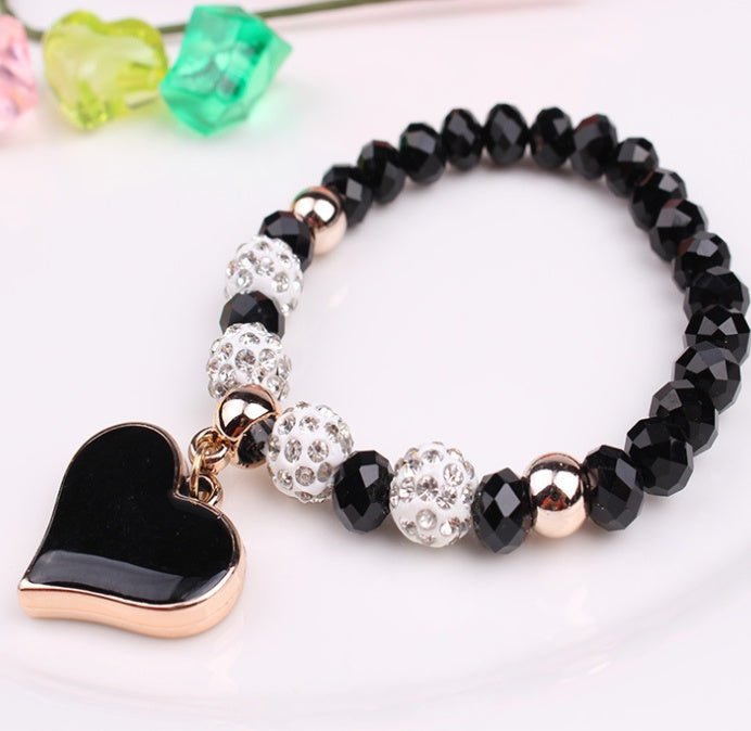 Elastic Crystal Bracelet & Bangle Heart - MarketDomez