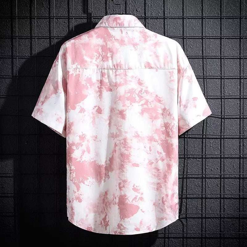 Men's Ice Silk Breathable Summer High - end Printed Shirt - MarketDomez
