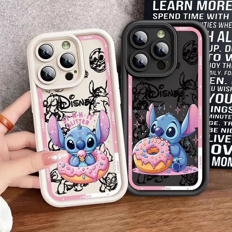 Phone Case - Disney Stitch Lovely Cover for iPhone 11 13 12 14 15 and more - push up rack, WIFI Repeater, Smart Watch GPS, christmas ornament ball, pet hair cleaner brush, 3m double sided tape, 4-in-1 USB C Cable, automatic toothpaste dispense, Wireless Mobile Controller -  MarketDomez