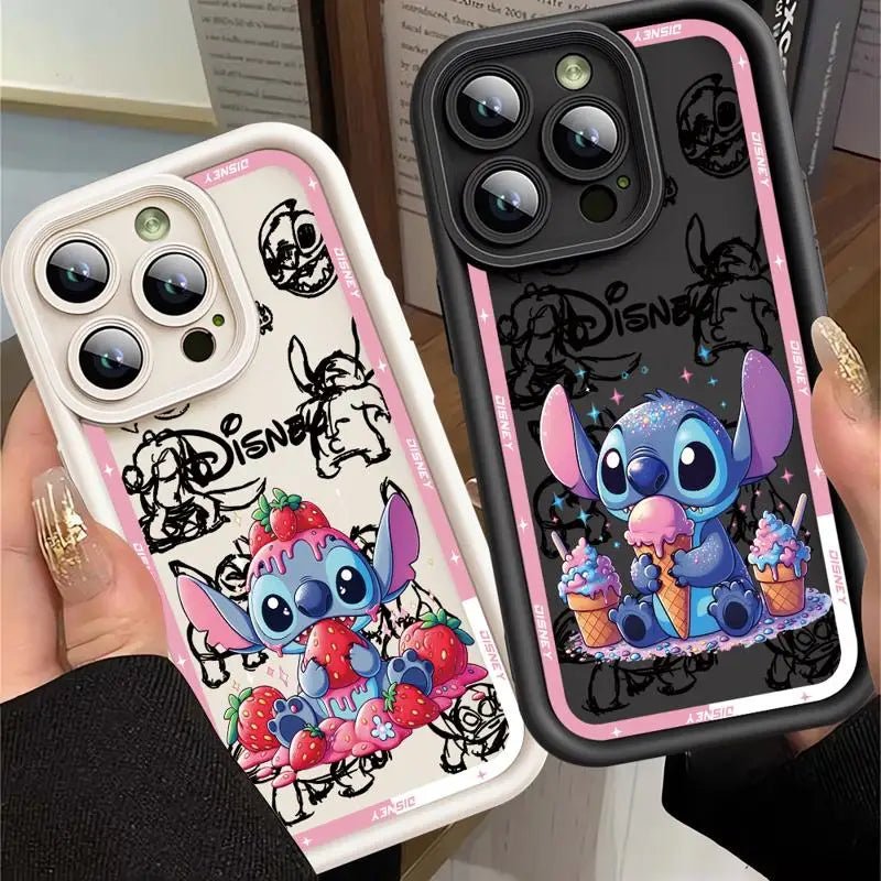 Phone Case - Disney Stitch Lovely Cover for iPhone 11 13 12 14 15 and more - push up rack, WIFI Repeater, Smart Watch GPS, christmas ornament ball, pet hair cleaner brush, 3m double sided tape, 4-in-1 USB C Cable, automatic toothpaste dispense, Wireless Mobile Controller -  MarketDomez