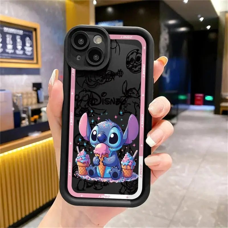 Phone Case - Disney Stitch Lovely Cover for iPhone 11 13 12 14 15 and more - push up rack, WIFI Repeater, Smart Watch GPS, christmas ornament ball, pet hair cleaner brush, 3m double sided tape, 4-in-1 USB C Cable, automatic toothpaste dispense, Wireless Mobile Controller -  MarketDomez