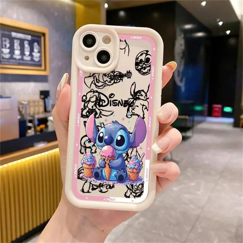 Phone Case - Disney Stitch Lovely Cover for iPhone 11 13 12 14 15 and more - push up rack, WIFI Repeater, Smart Watch GPS, christmas ornament ball, pet hair cleaner brush, 3m double sided tape, 4-in-1 USB C Cable, automatic toothpaste dispense, Wireless Mobile Controller -  MarketDomez