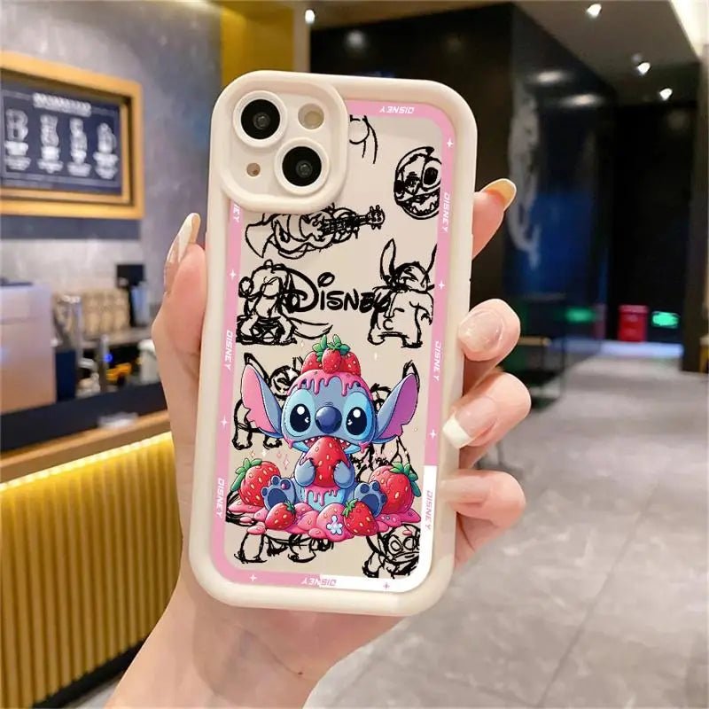 Phone Case - Disney Stitch Lovely Cover for iPhone 11 13 12 14 15 and more - push up rack, WIFI Repeater, Smart Watch GPS, christmas ornament ball, pet hair cleaner brush, 3m double sided tape, 4-in-1 USB C Cable, automatic toothpaste dispense, Wireless Mobile Controller -  MarketDomez