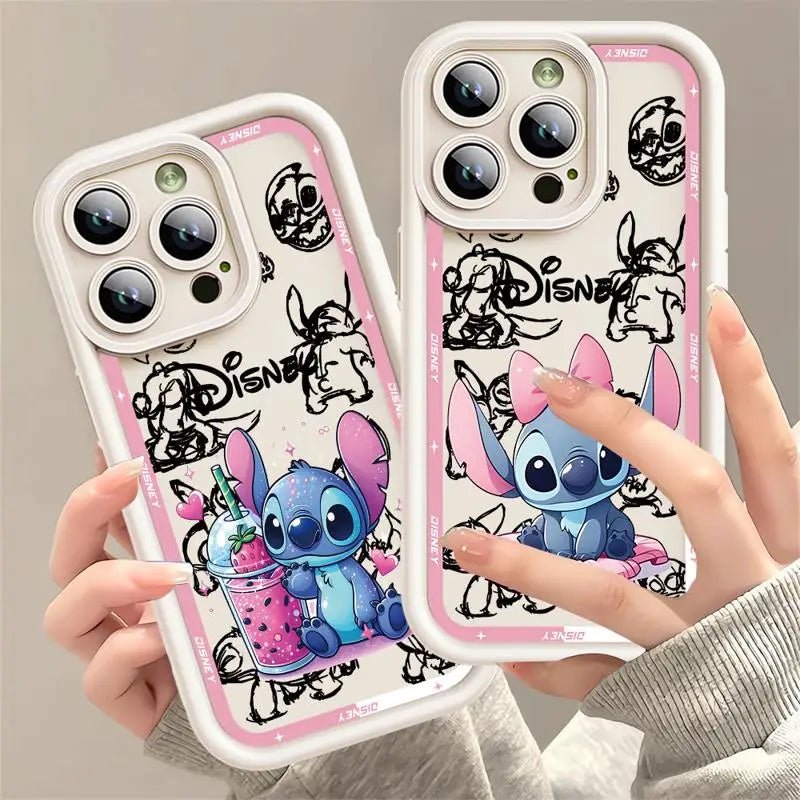 Phone Case - Disney Stitch Lovely Cover for iPhone 11 13 12 14 15 and more - push up rack, WIFI Repeater, Smart Watch GPS, christmas ornament ball, pet hair cleaner brush, 3m double sided tape, 4-in-1 USB C Cable, automatic toothpaste dispense, Wireless Mobile Controller -  MarketDomez