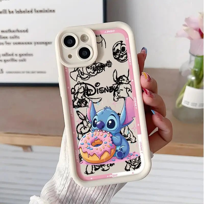 Phone Case - Disney Stitch Lovely Cover for iPhone 11 13 12 14 15 and more - push up rack, WIFI Repeater, Smart Watch GPS, christmas ornament ball, pet hair cleaner brush, 3m double sided tape, 4-in-1 USB C Cable, automatic toothpaste dispense, Wireless Mobile Controller -  MarketDomez