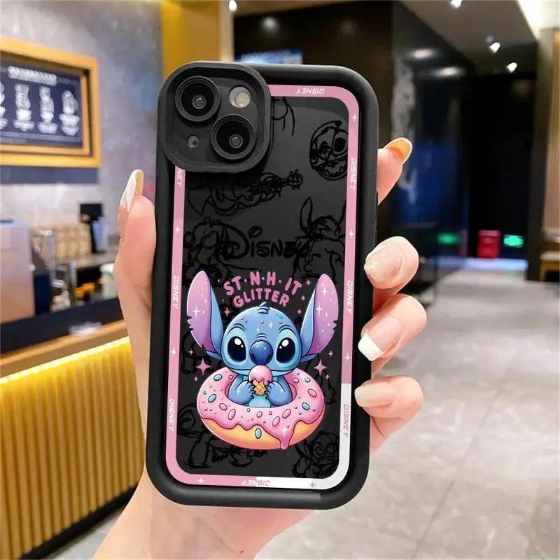 Phone Case - Disney Stitch Lovely Cover for iPhone 11 13 12 14 15 and more - push up rack, WIFI Repeater, Smart Watch GPS, christmas ornament ball, pet hair cleaner brush, 3m double sided tape, 4-in-1 USB C Cable, automatic toothpaste dispense, Wireless Mobile Controller -  MarketDomez