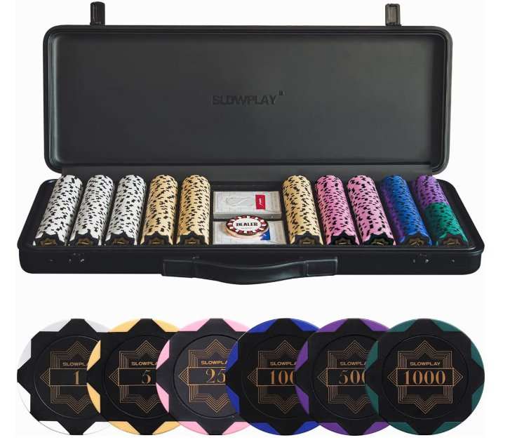 Poker set - Profi pokerchips aus Ton / Professional poker chips made of clay - push up rack, WIFI Repeater, Smart Watch GPS, christmas ornament ball, pet hair cleaner brush, 3m double sided tape, 4-in-1 USB C Cable, automatic toothpaste dispense, Wireless Mobile Controller -  MarketDomez