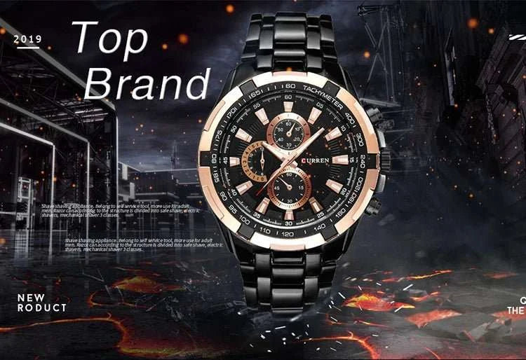 Quartz Watch Men Waterproof Business Watch - push up rack, WIFI Repeater, Smart Watch GPS, christmas ornament ball, pet hair cleaner brush, 3m double sided tape, 4-in-1 USB C Cable, automatic toothpaste dispense, Wireless Mobile Controller -  MarketDomez