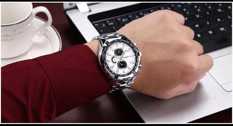 Quartz Watch Men Waterproof Business Watch - push up rack, WIFI Repeater, Smart Watch GPS, christmas ornament ball, pet hair cleaner brush, 3m double sided tape, 4-in-1 USB C Cable, automatic toothpaste dispense, Wireless Mobile Controller -  MarketDomez