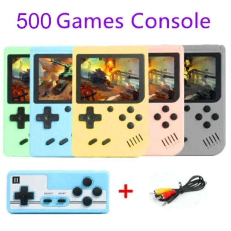 Retro Handheld Game Console with 500+ Games & TV Output - push up rack, WIFI Repeater, Smart Watch GPS, christmas ornament ball, pet hair cleaner brush, 3m double sided tape, 4-in-1 USB C Cable, automatic toothpaste dispense, Wireless Mobile Controller -  MarketDomez