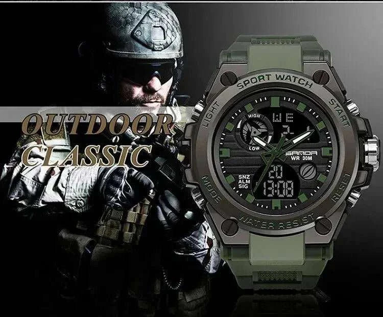 Watch SANDA Top Luxury Watches Men Military Army Waterproof - push up rack, WIFI Repeater, Smart Watch GPS, christmas ornament ball, pet hair cleaner brush, 3m double sided tape, 4-in-1 USB C Cable, automatic toothpaste dispense, Wireless Mobile Controller -  MarketDomez